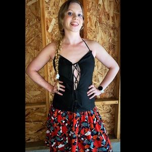 Rare 1970’s HANAE MORI PARIS Made in France, Size 40 Corset Front